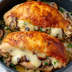 Cheesy Mushroom-Stuffed Chicken recipe