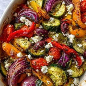 Roasted Vegetable Medley with Feta recipe