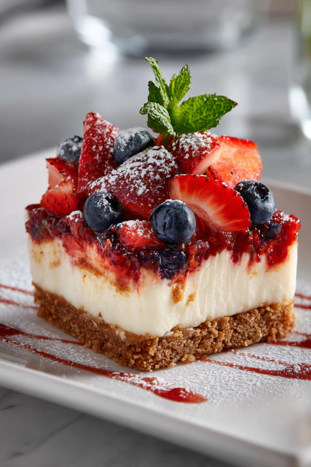 Patriotic Cheesecake Bars