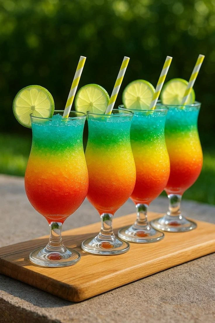 Vibrant Rainbow Mocktail