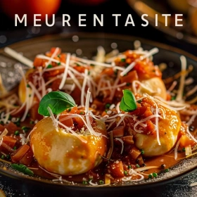 Cooking process for Spaghetti Garlic Bread Bowls showing technique and proper timing