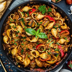 Creamy Beef and Shells recipe