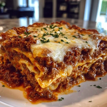 Perfectly cooked Ultimate Comfort Lasagna served and ready to eat - final result