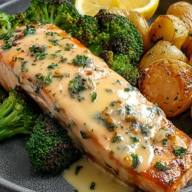 Cooking process for Lemon Butter Salmon Delight showing technique and proper timing