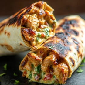 Cooking process for Chipotle Ranch Chicken Burrito showing technique and proper timing