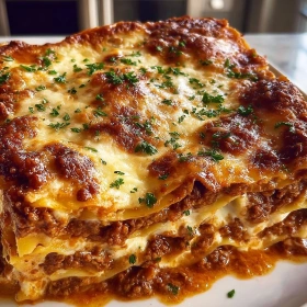 Cooking process for Quick & Easy Lasagna showing technique and proper timing