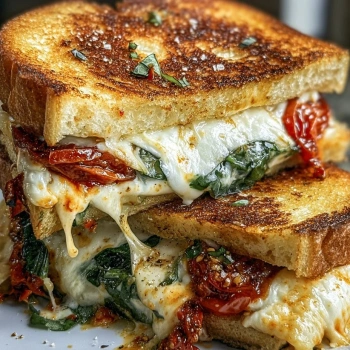 Perfectly cooked Gourmet Grilled Cheese Delight served and ready to eat - final result