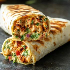 Cooking process for Chipotle Ranch Chicken Burrito showing technique and proper timing