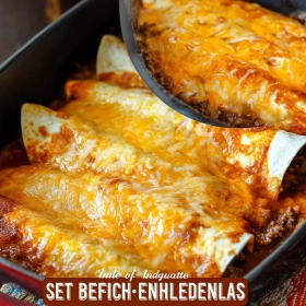 Cooking process for Simple Beef Enchiladas showing technique and proper timing