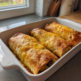 Crispy Beef Chimichangas recipe