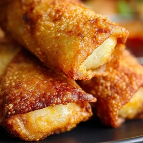 Cooking process for Crispy Homemade Egg Rolls showing technique and proper timing
