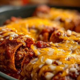 Cooking process for Quick Beef Enchiladas showing technique and proper timing