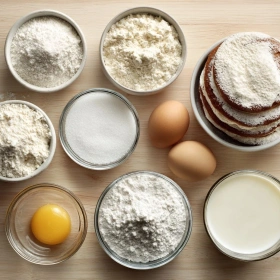Step-by-step preparation of Cinnamon Roll Pancakes showing ingredients and initial cooking steps