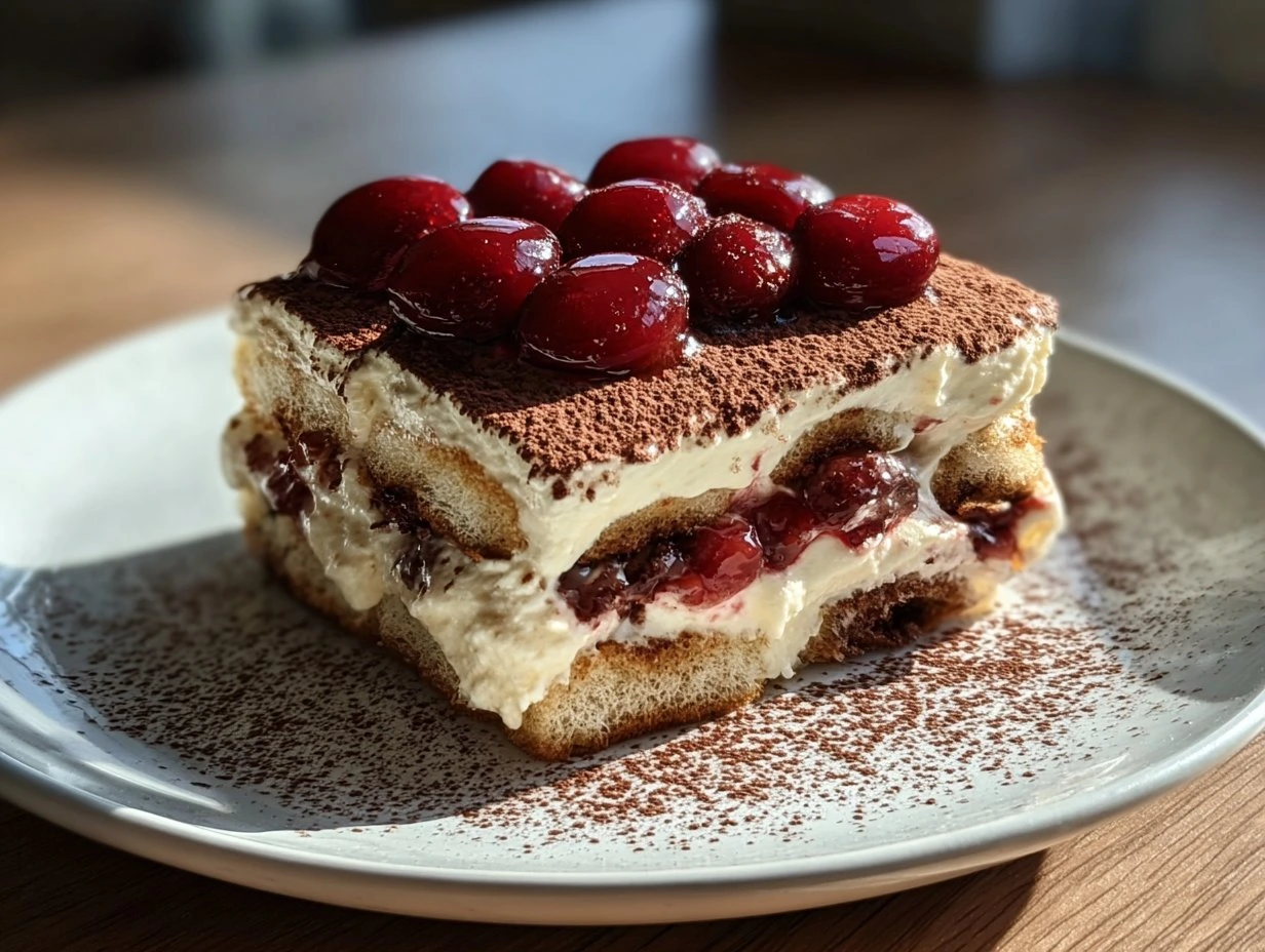 Cherry Amaretto Tiramisu Delight