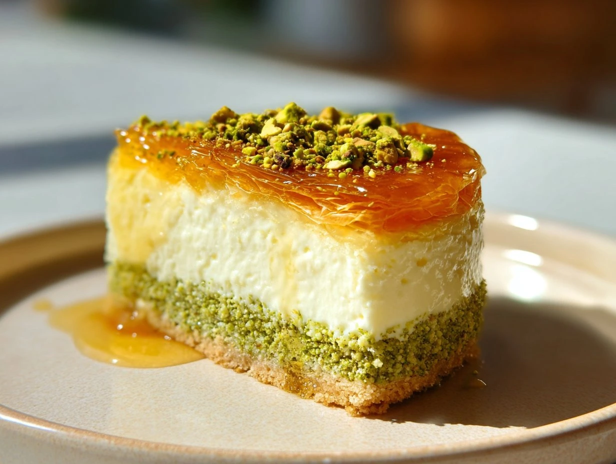Baklava Pistachio Cheesecake Delight