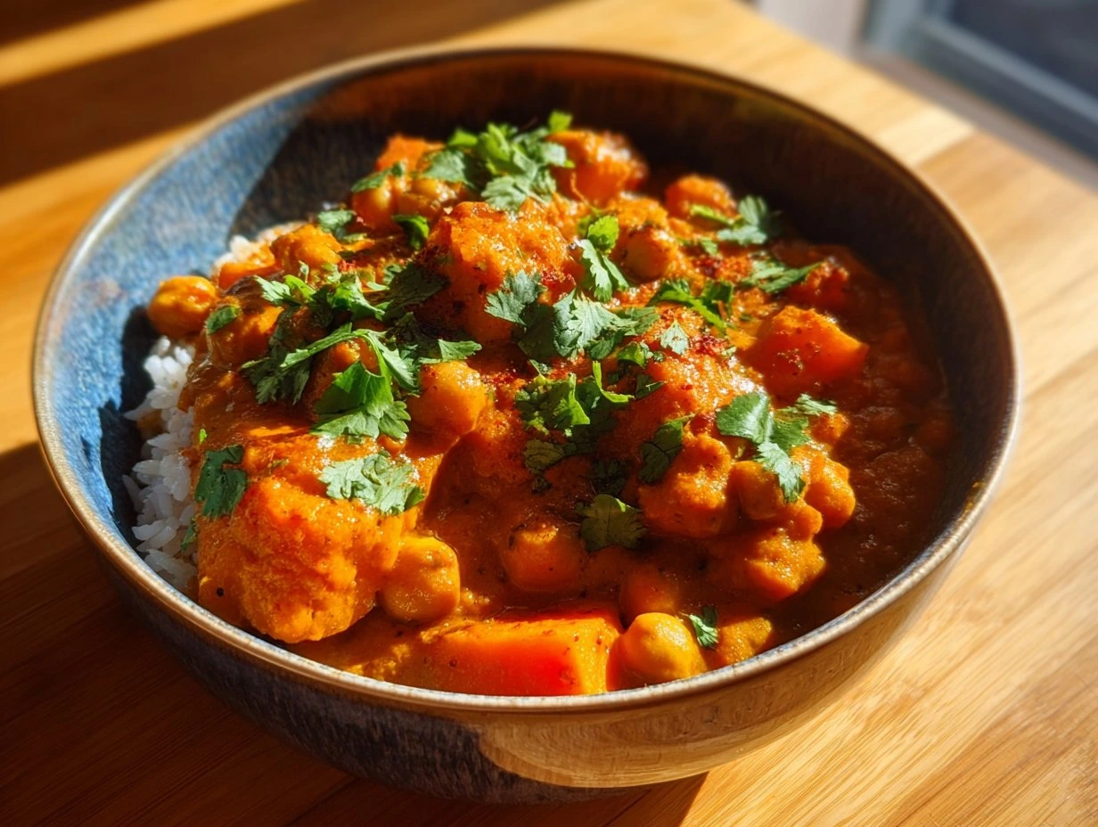 Spiced Sweet Potato Chickpea Curry