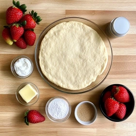 Step-by-step preparation of Cinnamon-Sugar Delight Pizza showing ingredients and initial cooking steps