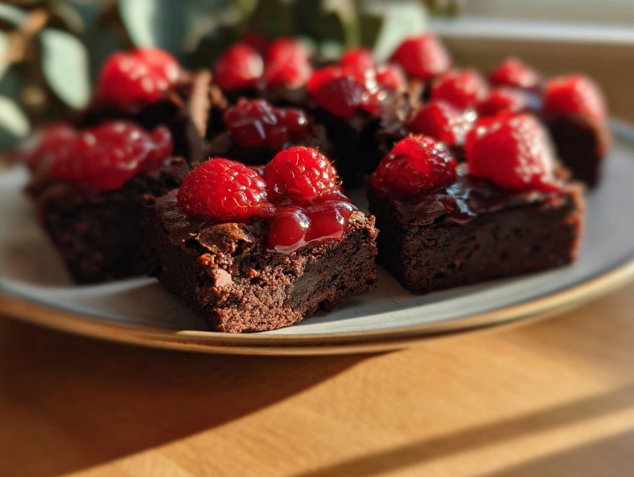 Decadent Raspberry Chocolate Brownies