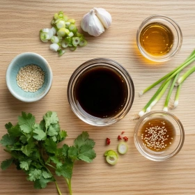 Step-by-step preparation of Fiery Dragon Sauce Delight showing ingredients and initial cooking steps