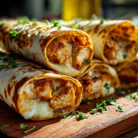 Low Carb Garlic Chicken Wraps recipe