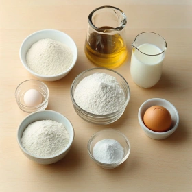 Step-by-step preparation of Vanilla French Beignets Delight showing ingredients and initial cooking steps