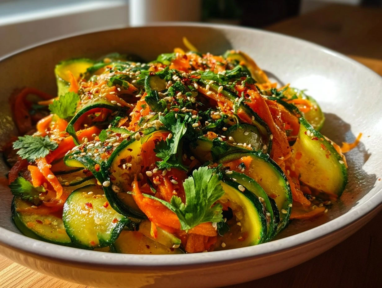 Zesty Asian Carrot & Cucumber Salad