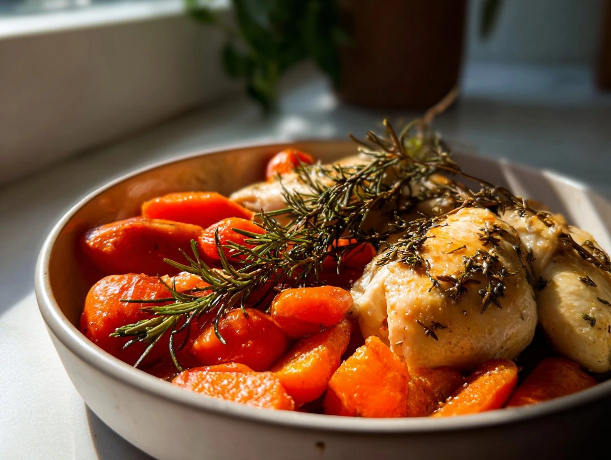 Herb-Roasted Chicken with Carrots