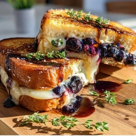 Gourmet Blueberry Grilled Cheese recipe