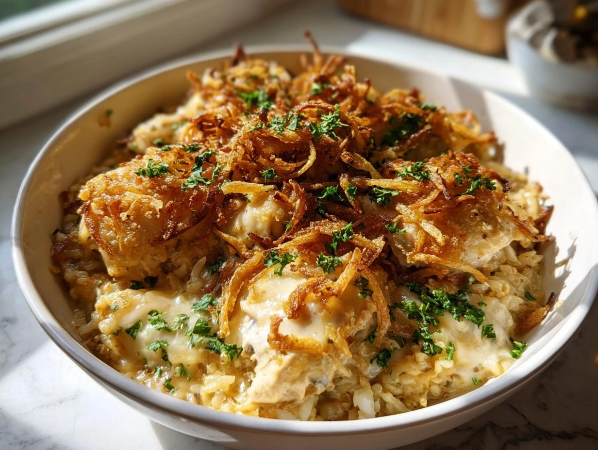 Savory French Onion Chicken Rice