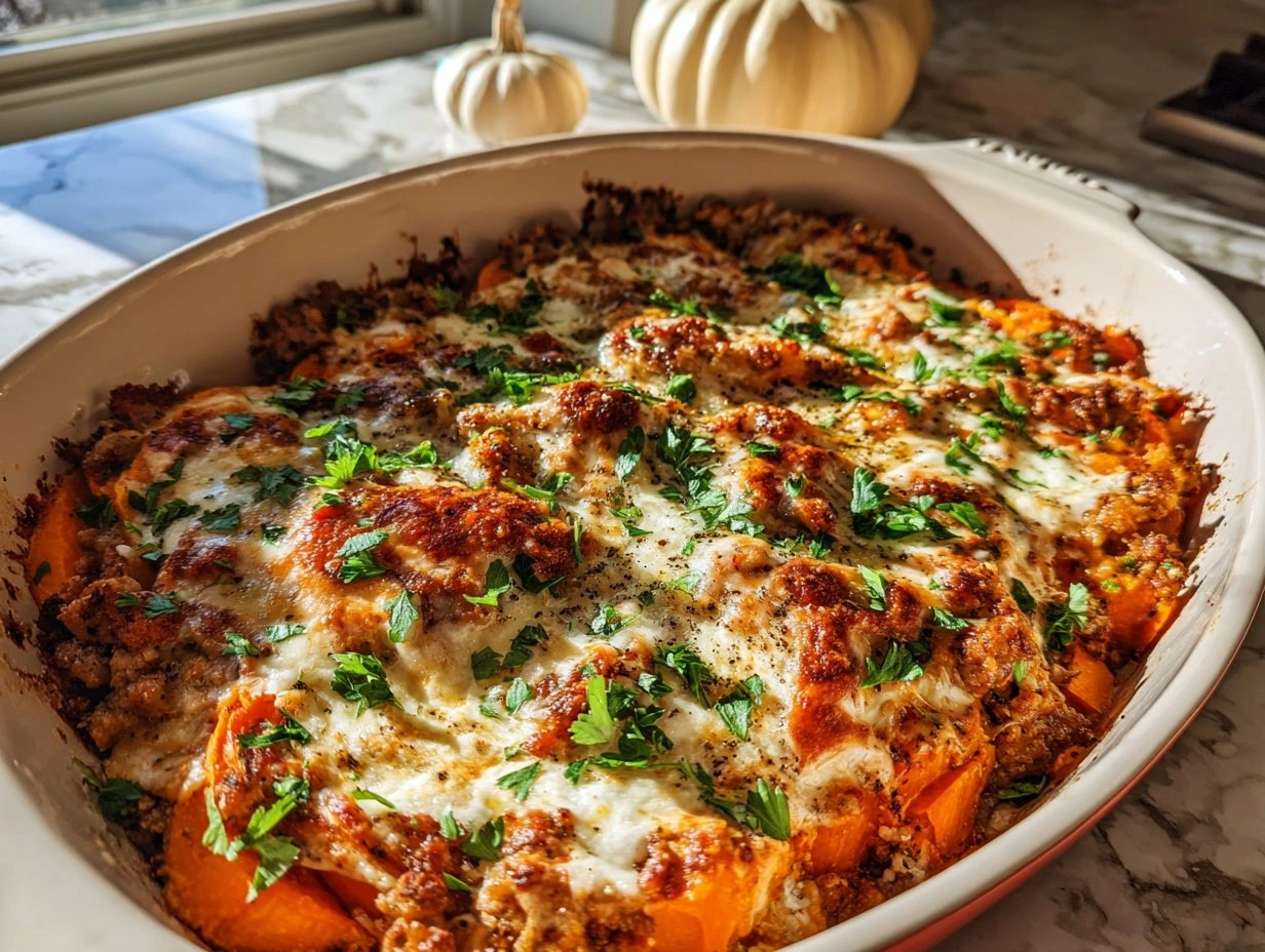 Savory Ground Turkey Sweet Potato Bake