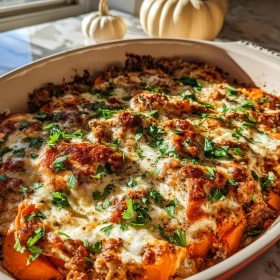 Savory Ground Turkey Sweet Potato Bake recipe