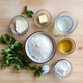 Step-by-step preparation of Yeast-Free Gluten-Free Naan Delight showing ingredients and initial cooking steps