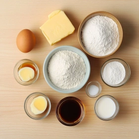 Step-by-step preparation of Soft Baked Maple Donut Bars showing ingredients and initial cooking steps