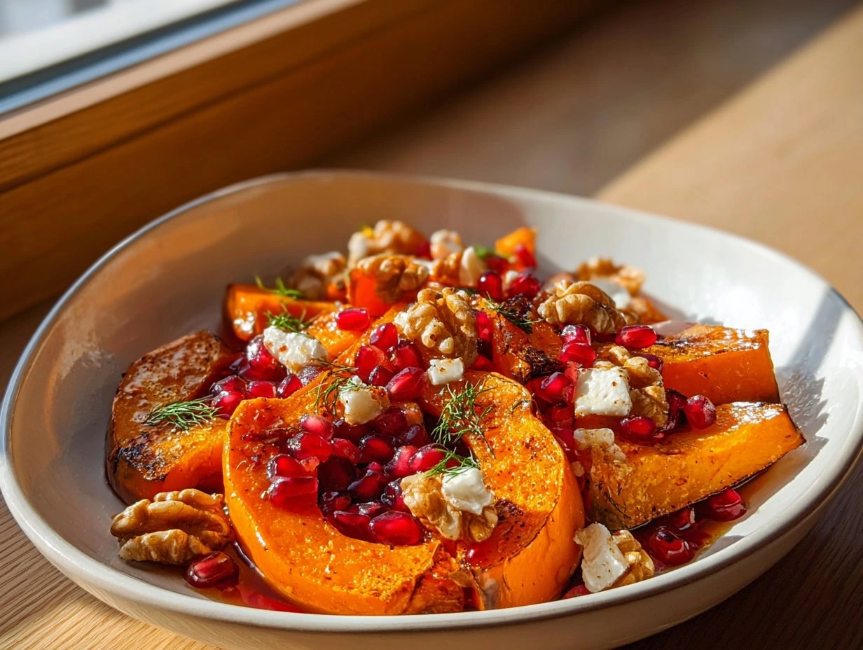 Roasted Pumpkin with Pomegranate Glaze