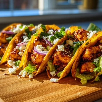 Perfectly cooked Crispy Honey Chipotle Chicken Tacos served and ready to eat - final result