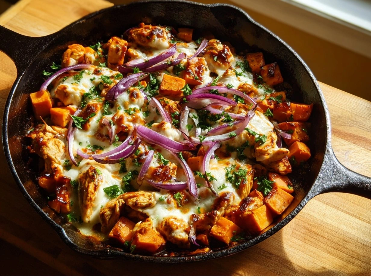 BBQ Chicken Sweet Potato Skillet