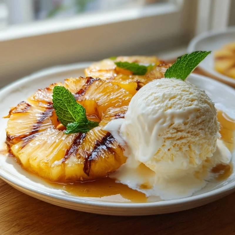 Grilled Pineapple Delight with Ice Cream | Sharing My Recipes - Tropical Comfort Food