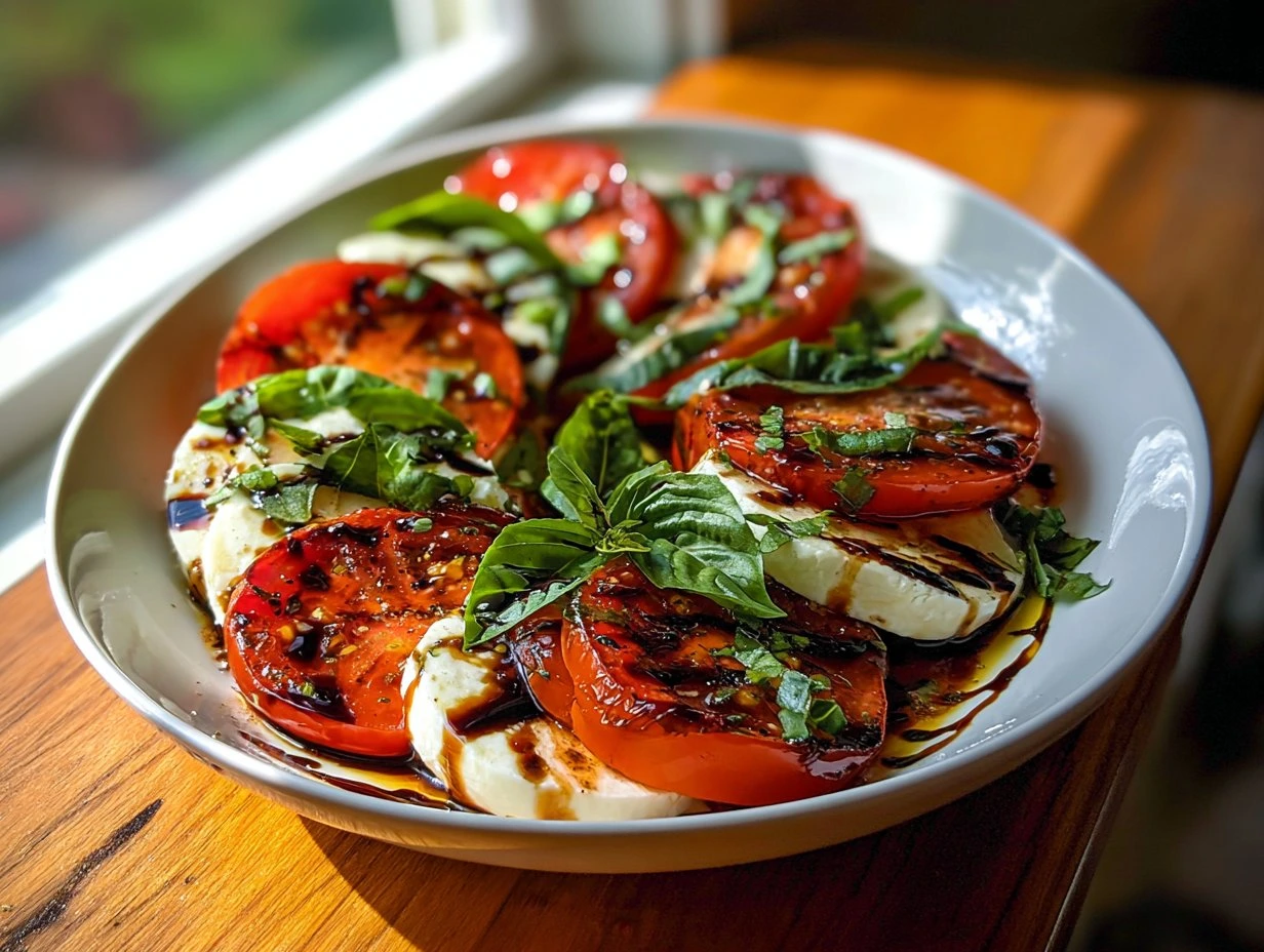 Grilled Caprese Salad with Basil