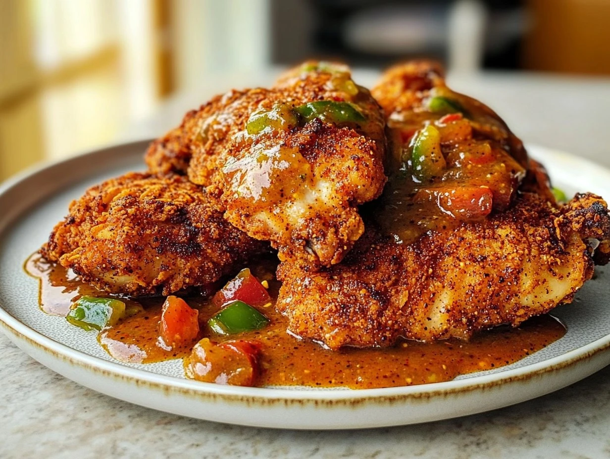 Crispy Cajun Chicken with Creole Sauce