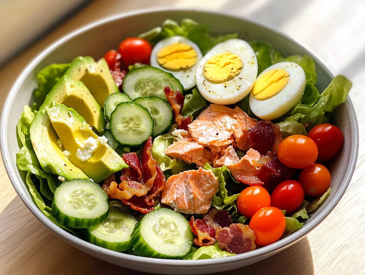 Vibrant Salmon Cobb Salad
