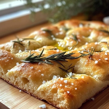 Perfectly cooked Gluten-Free Rosemary Sea Salt Focaccia served and ready to eat - final result