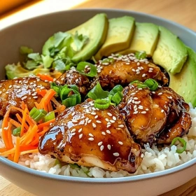 Spicy Maple Glazed Chicken Bowl recipe