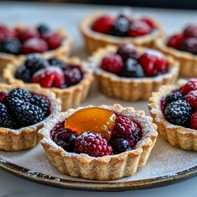 Rustic Berry Tartlets with Almond Crust recipe