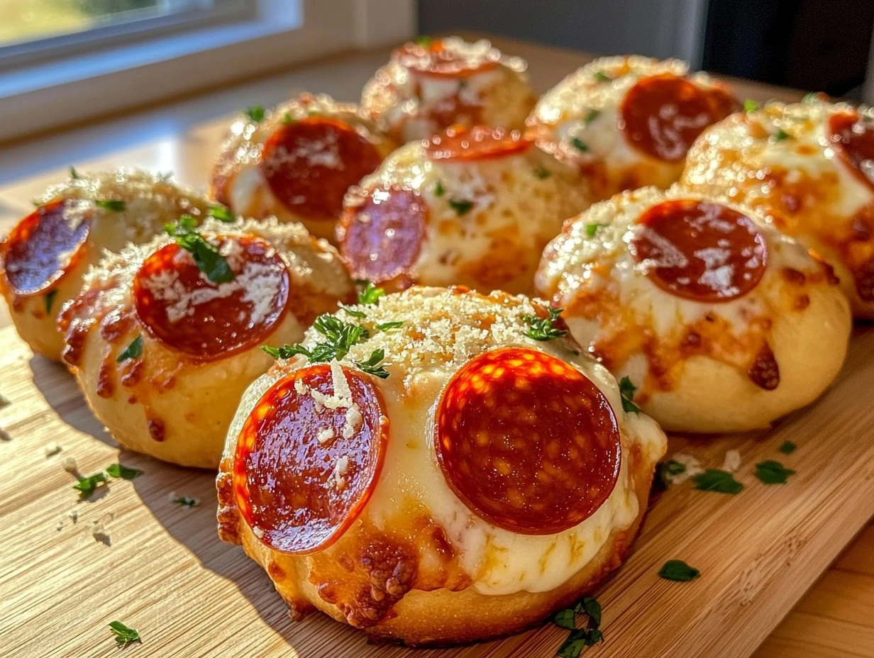 Cheesy Pepperoni Pizza Bombs