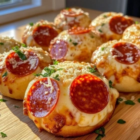 Cheesy Pepperoni Pizza Bombs recipe