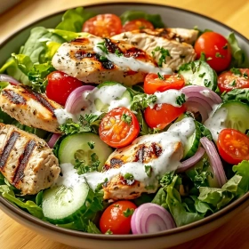 Grilled Herb Chicken Salad Delight recipe