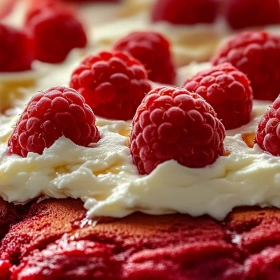 Close-up of Fluffy Red Velvet Pancakes showing texture, layers, and glossy finish