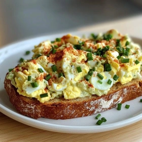Spiced Egg Salad Tartine recipe
