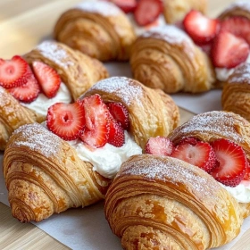 Strawberry Mascarpone Croissants recipe