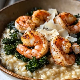 Spicy Shrimp and Kale Risotto recipe